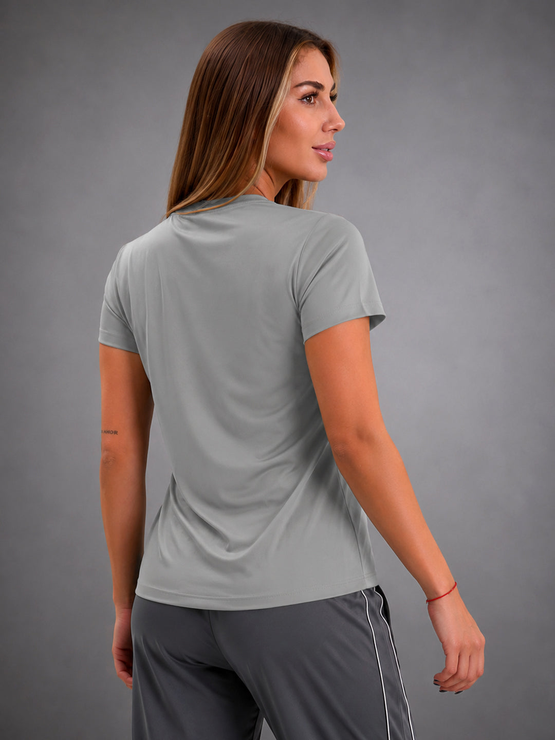 Leotude Women's Grey Stronger Every Day Printed T-Shirt