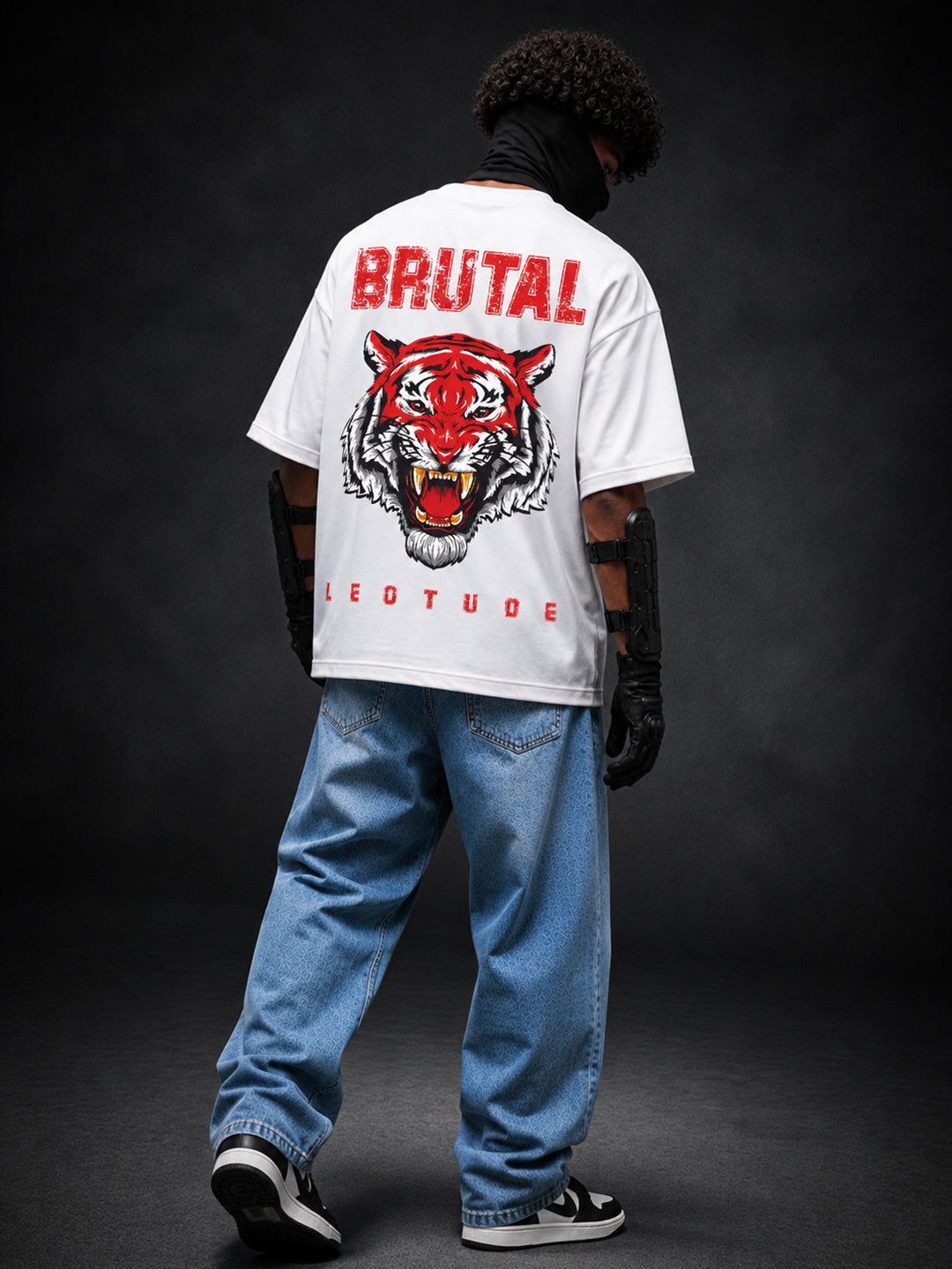 Leotude Men's White Brutal Premium T-Shirt