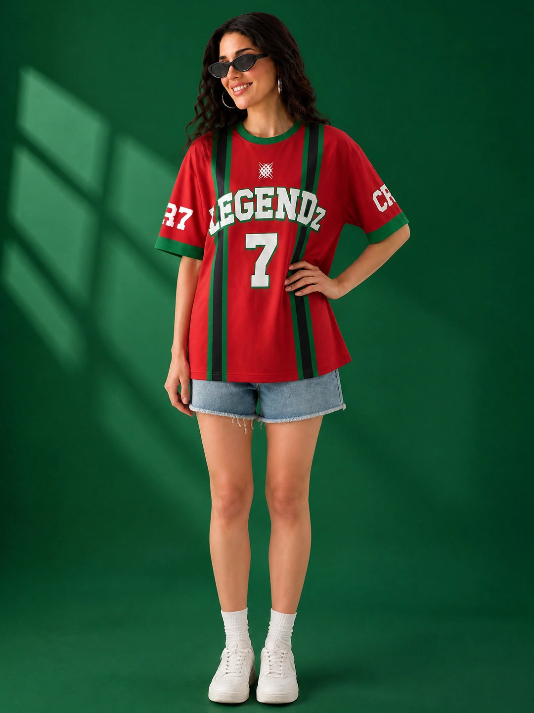 Leotude Women's Red Legendz Printed T-Shirt