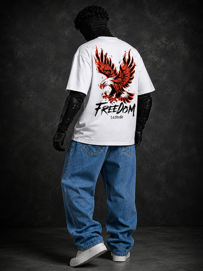 Leotude Men's White Freedom Premium T-Shirt