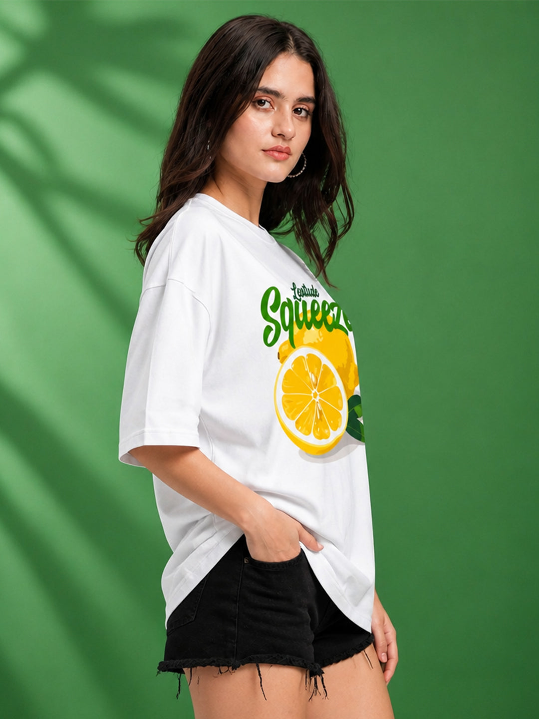 Leotude Women's White Squeeze Premium T-Shirt