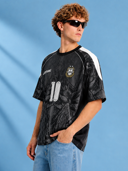 Leotude Men's Black Dark Beast Soccer Jersey Sport ( ) Printed T-Shirt