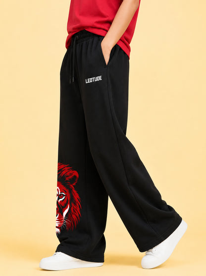 Leotude Women's Black Alpha Premium Trackpants