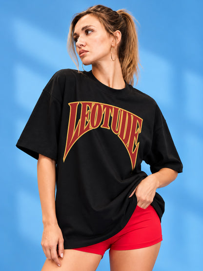 Leotude Women's Black Legacy Logo Elite T-Shirt