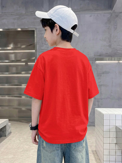 Leotude Boys' Red Leo Littles Printed T-Shirt