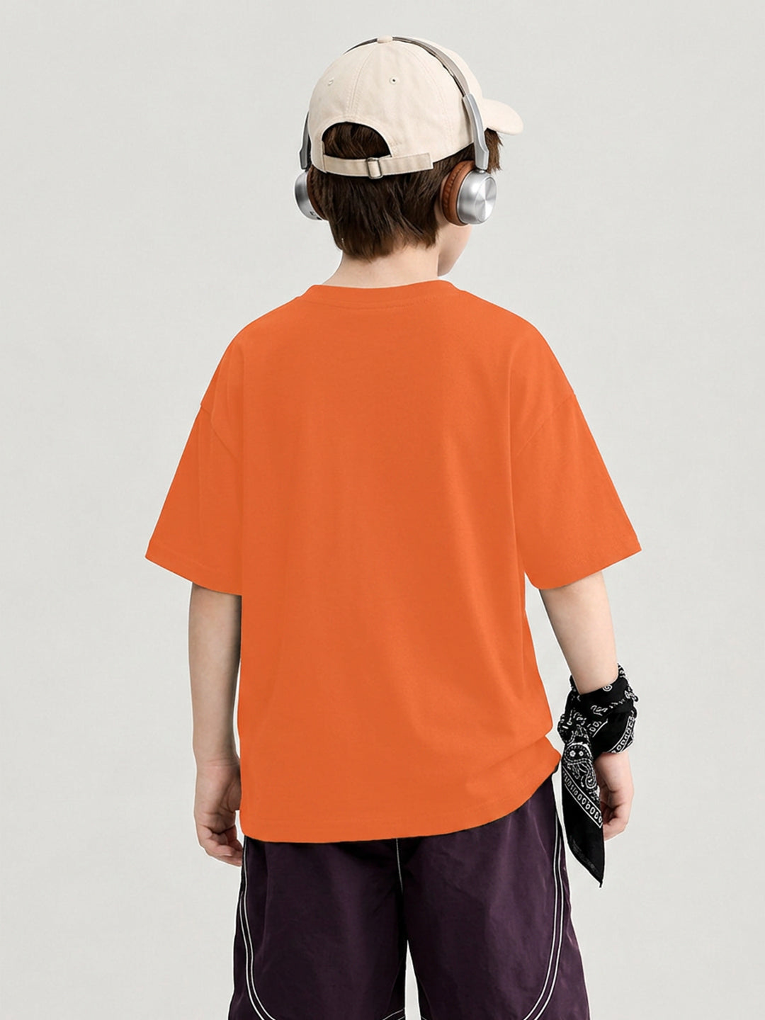 Leotude Boys' Orange Amour Printed T-Shirt