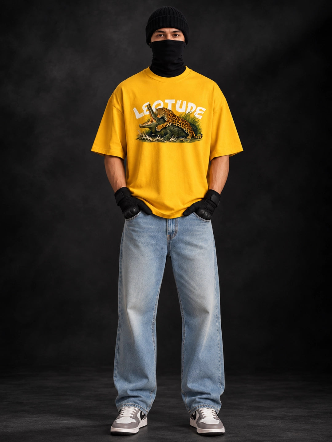Leotude Men's Yellow Leopard Elite T-Shirt