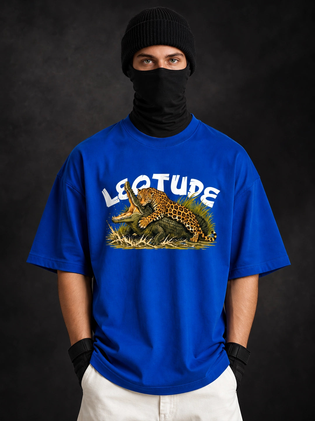 Leotude Men's Blue Leopard Elite T-Shirt