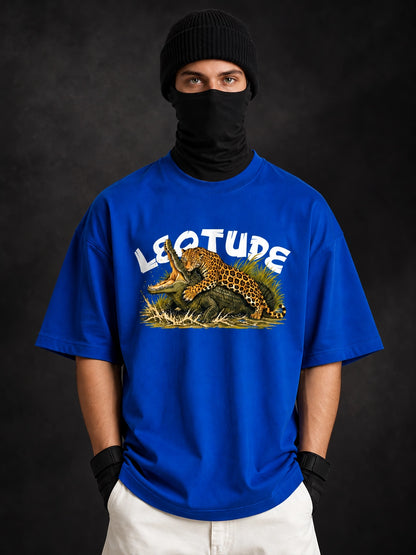 Leotude Men's Blue Leopard Elite T-Shirt