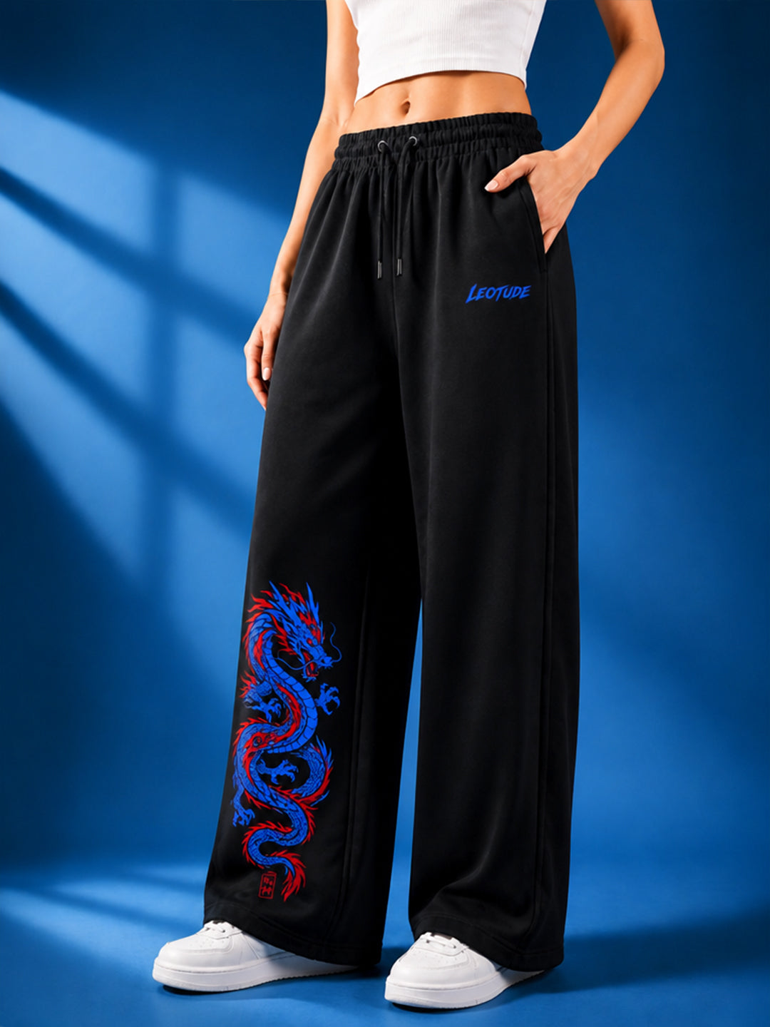 Leotude Women's Black Ryujin Premium Trackpants
