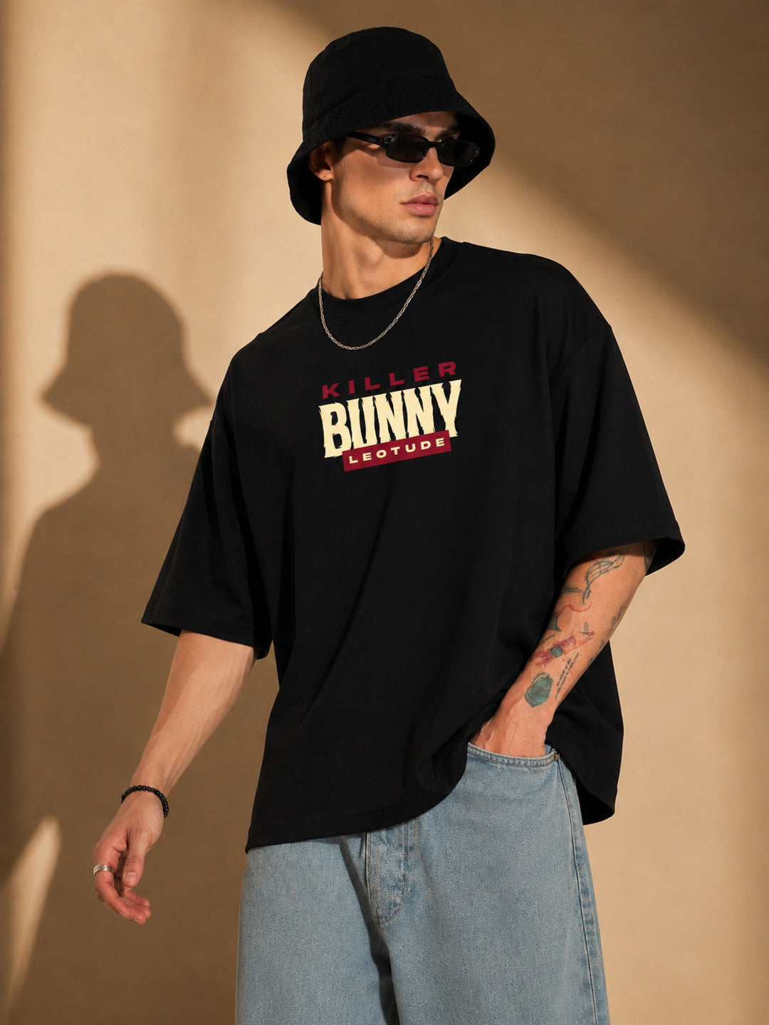 Leotude Men's Black Killer Bunny Premium T-Shirt
