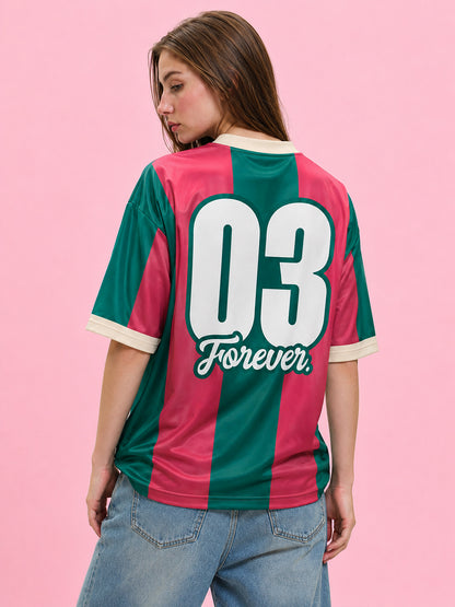 Leotude Women's Green Classic Printed T-Shirt
