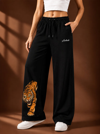 Leotude Women's Black Sher Premium Trackpants
