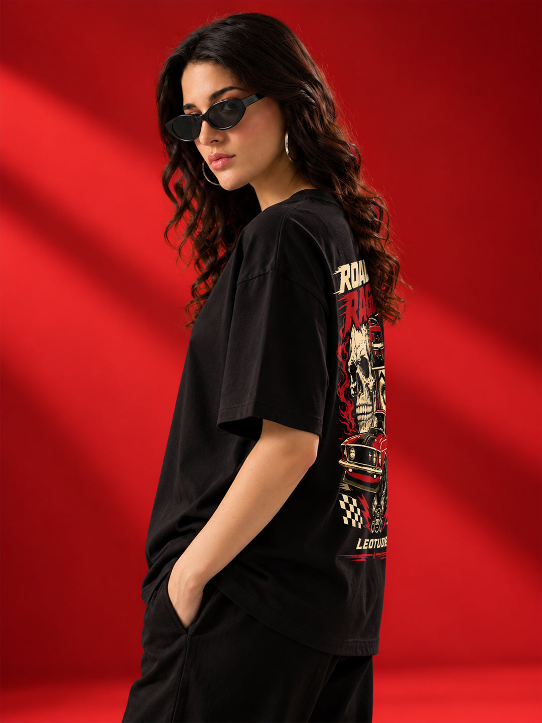 Leotude Women's Black Road Rage T-Shirt