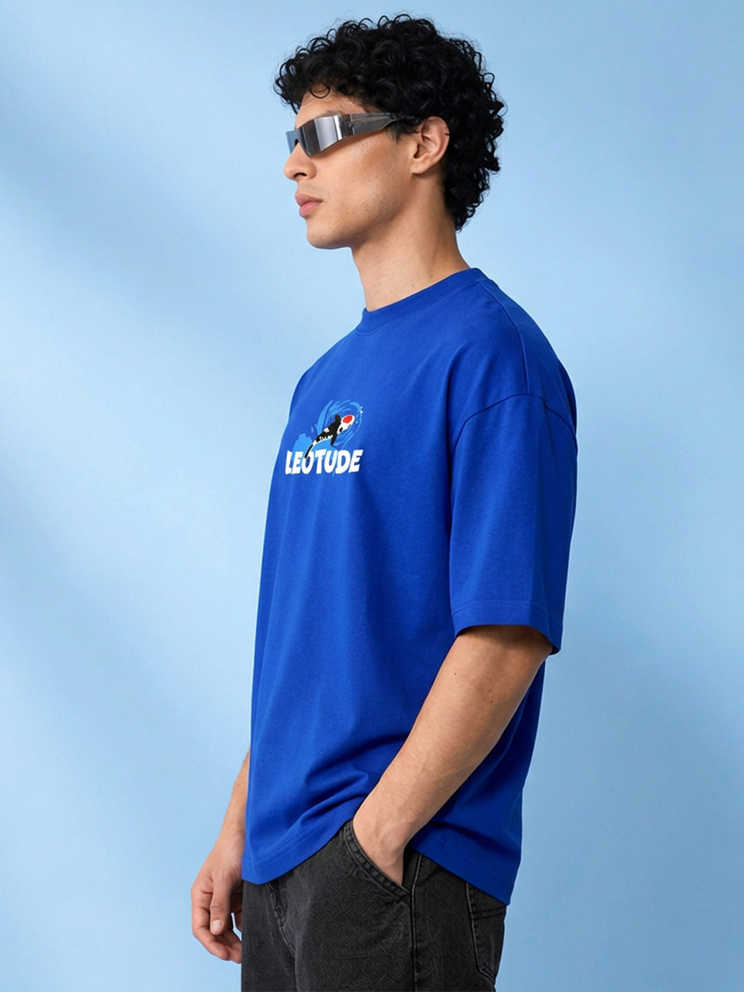 Leotude Men's Royal Blue Go With The Flow T-Shirt