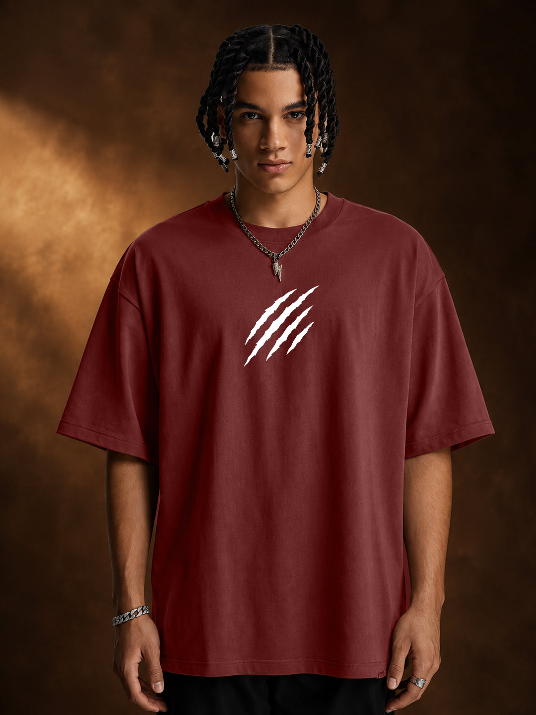 Leotude Men's Brown Claw Mark Premium T-Shirt