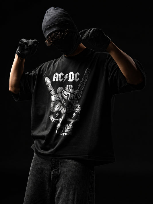 Trond Men's Black ACDC Graphic Premium T-Shirt