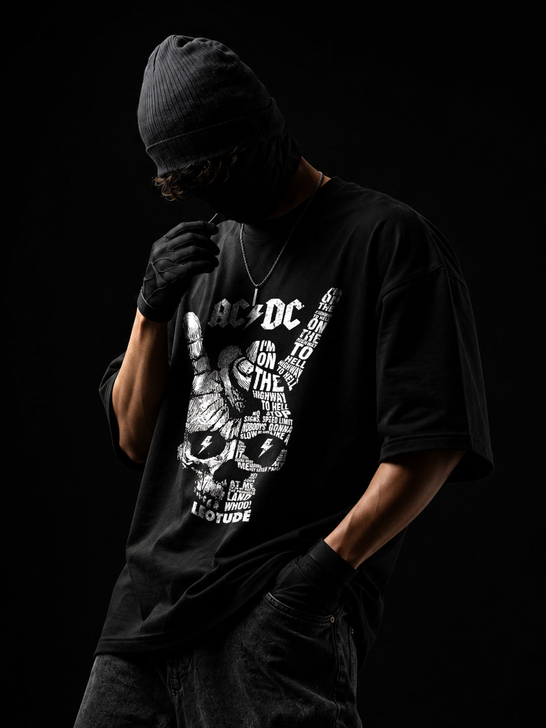Trond Men's Black ACDC Graphic Premium T-Shirt