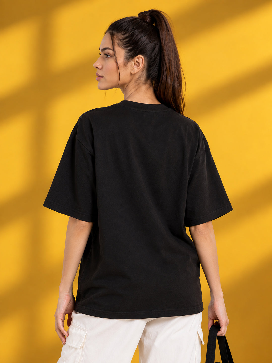 Leotude Women "A Day To Remember" Black Oversized T-Shirt