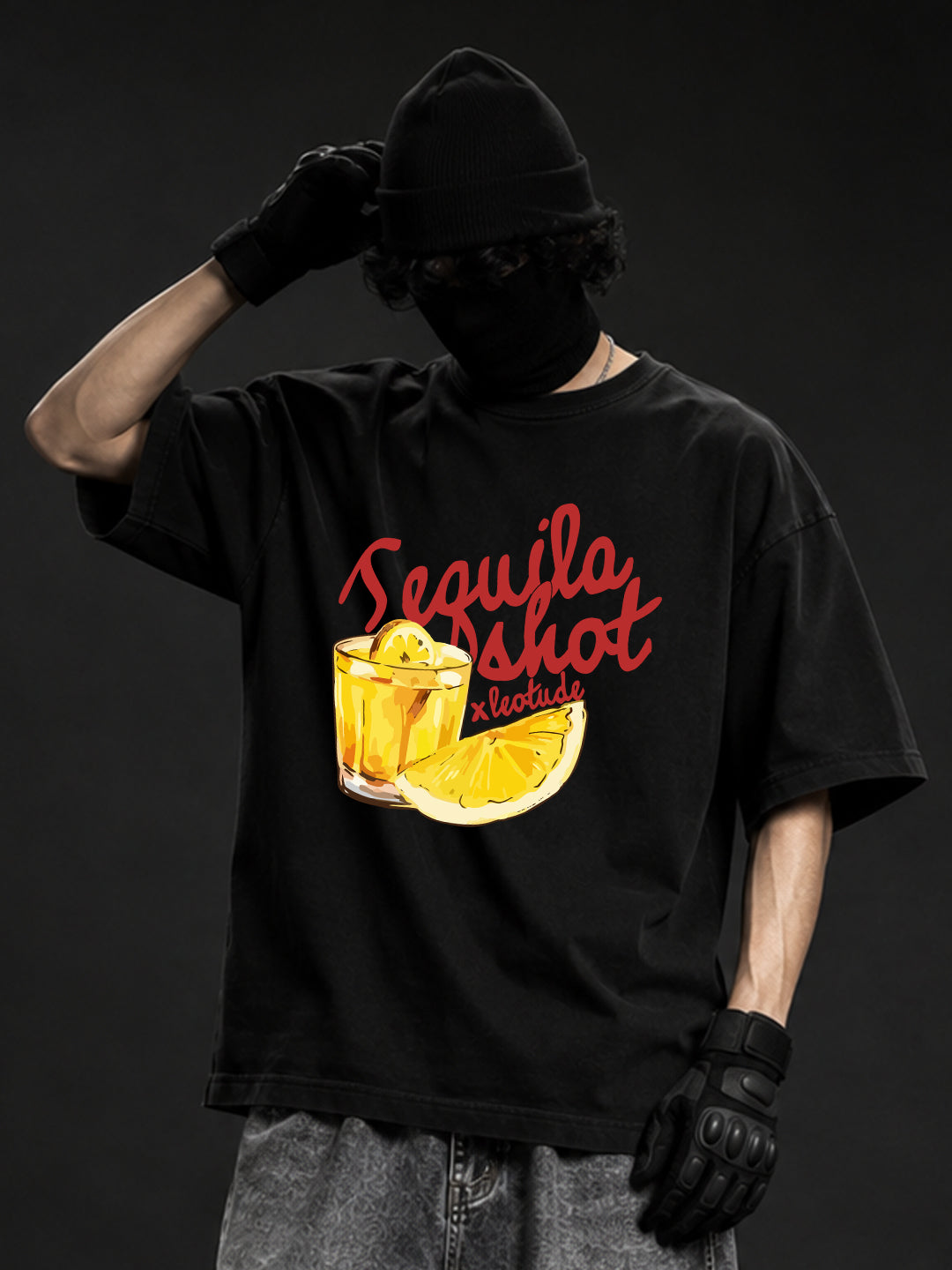 Leotude Men's Black Tequila Shot Premium T-Shirt