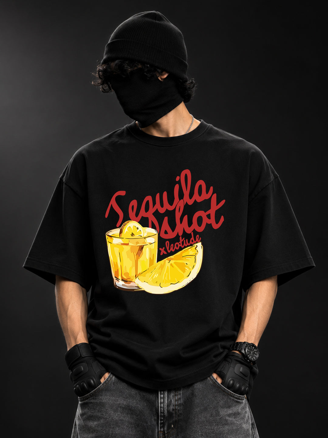 Leotude Men's Black Tequila Shot Premium T-Shirt