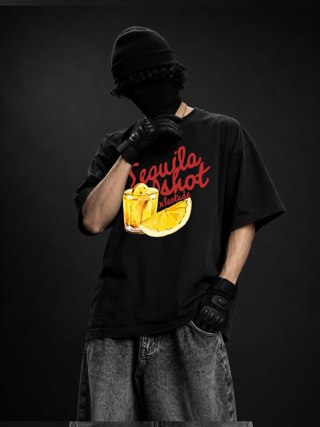 Leotude Men's Black Tequila Shot Premium T-Shirt