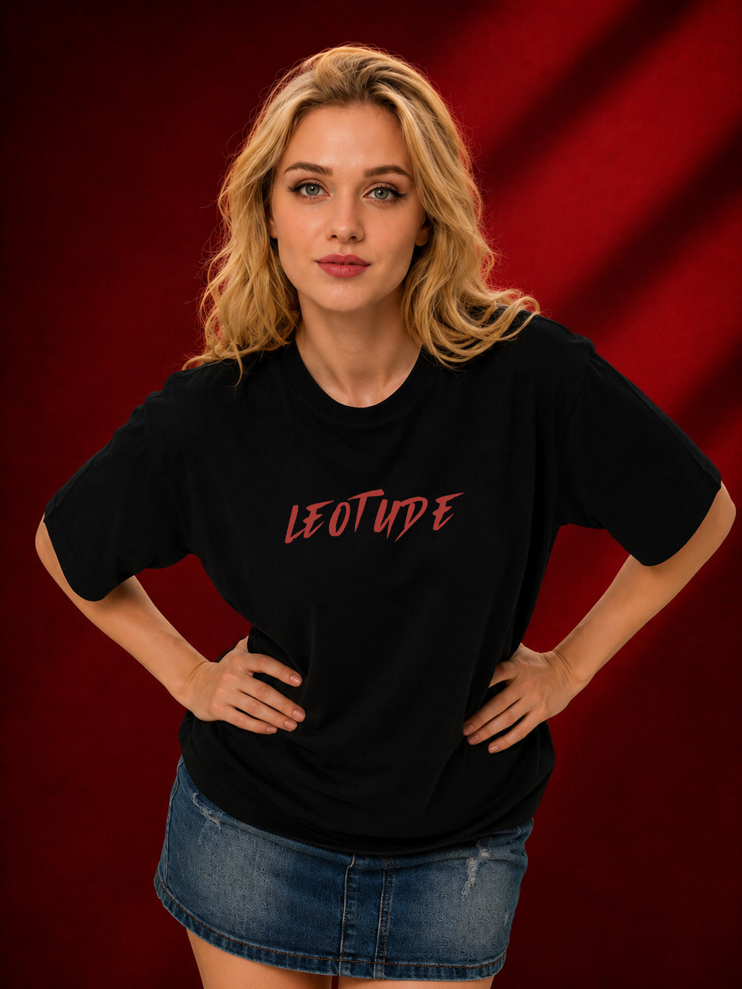 Leotude Black Tiger Printed Oversized Tshirt for Women