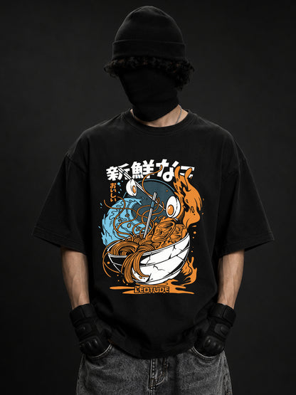 Leotude Men's Black Ramen Premium T-Shirt