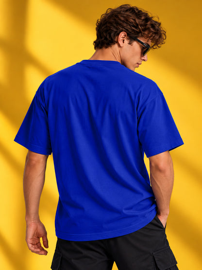 Leotude Men "California" Royal Blue Oversized T-Shirt