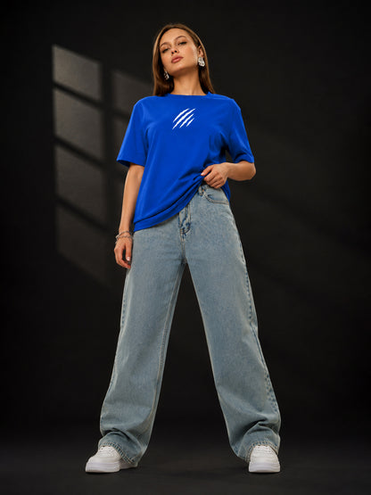 Leotude Women's Blue Claw Mark Premium T-Shirt