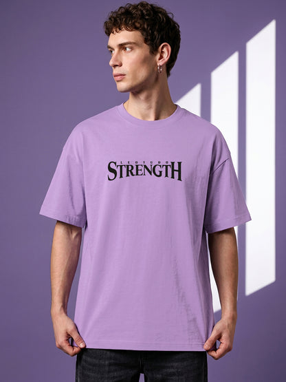 Leotude Men "Limitless Strength" Purple Oversized T-Shirt