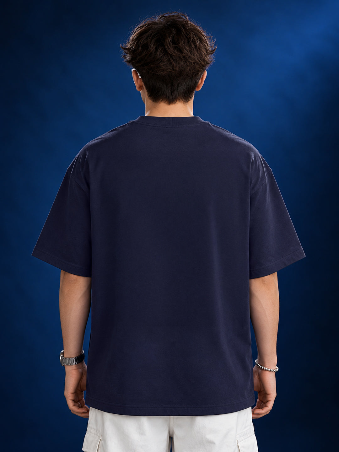 Leotude Men "Ronin" Navy Oversized T-Shirt