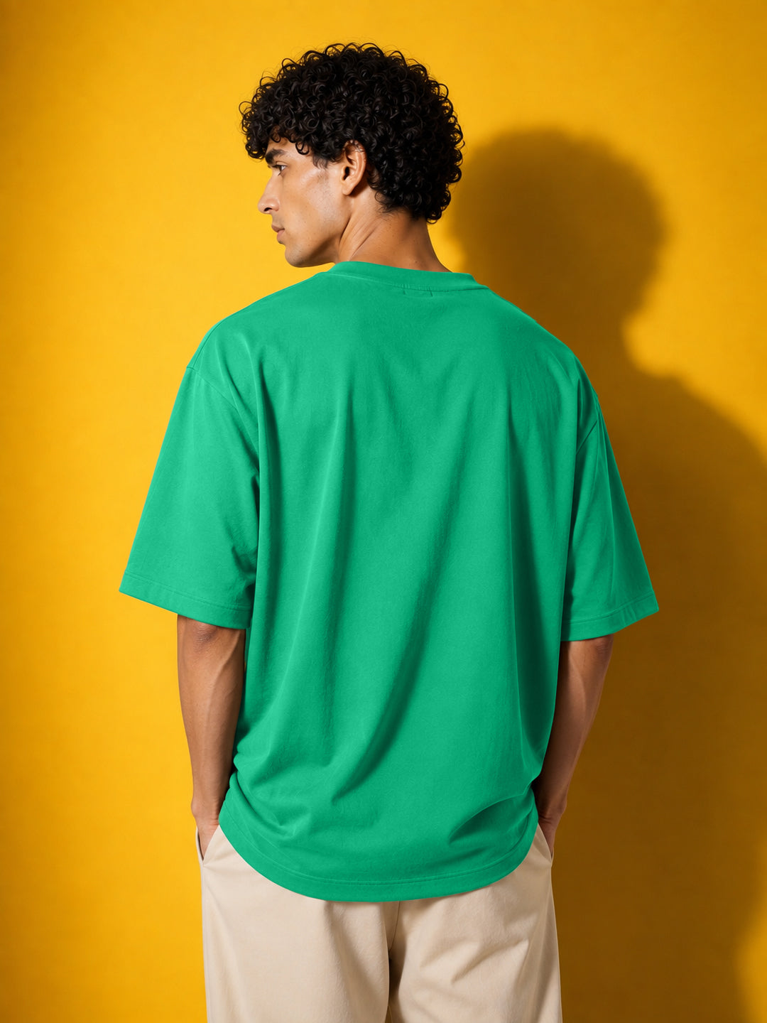 Leotude Men's "Blessed" Printed Oversized T-Shirt — Green Streetwear Tee