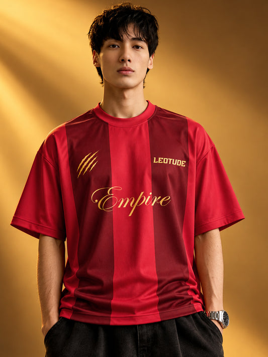 Leotude Men's Maroon Empire Printed T-Shirt