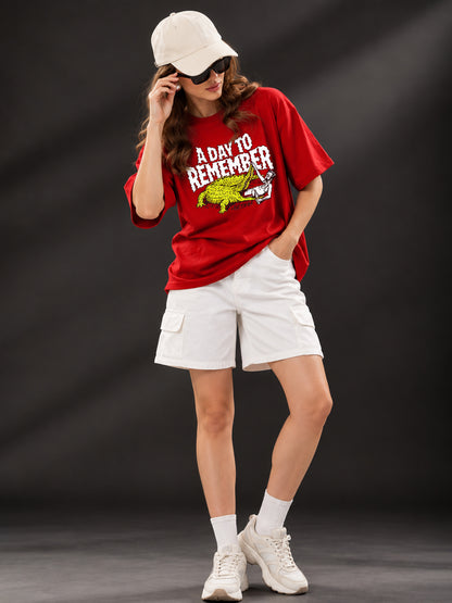 Leotude Women "A Day To Remember" Red T-Shirt