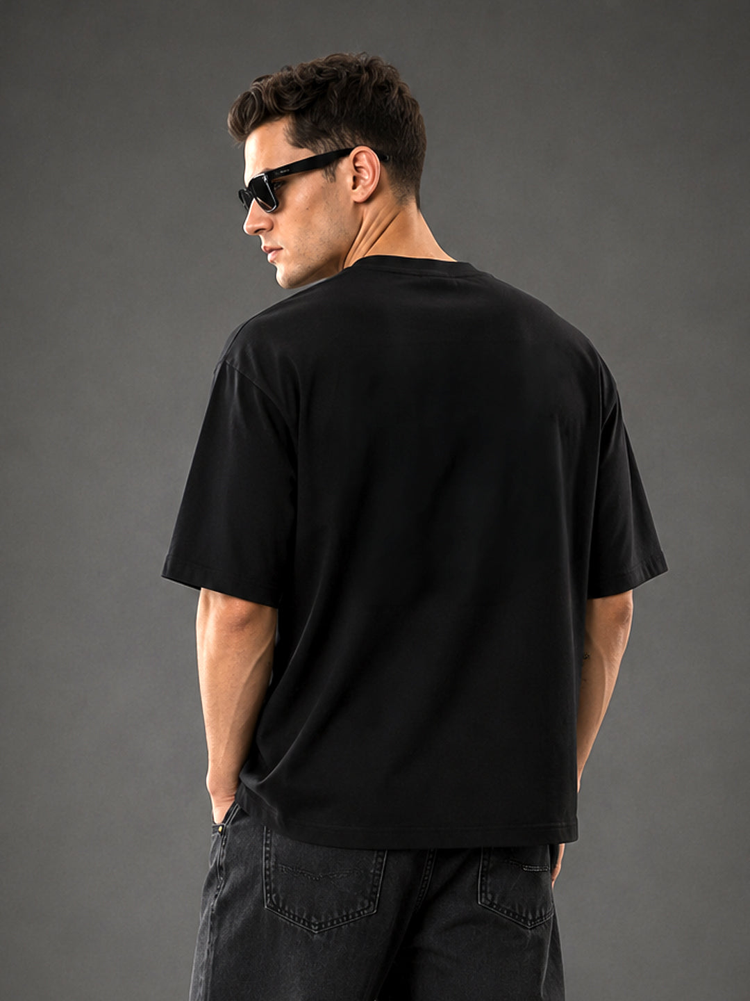 Leotude Men's "Socially Awkward" Printed Oversized T-Shirt — Black Streetwear Tee