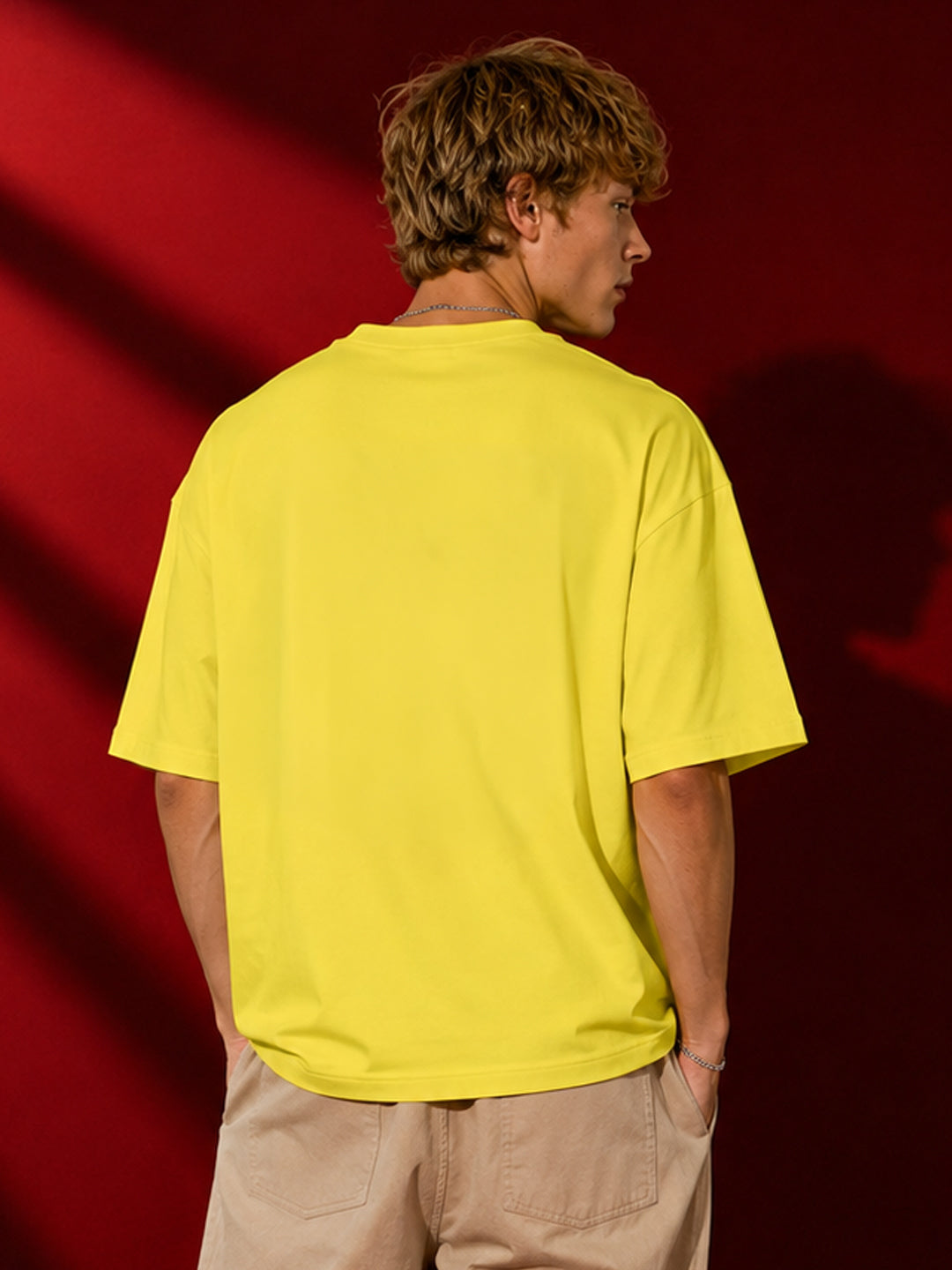 Leotude Men "Club De Leotude" Yellow Oversized T-Shirt