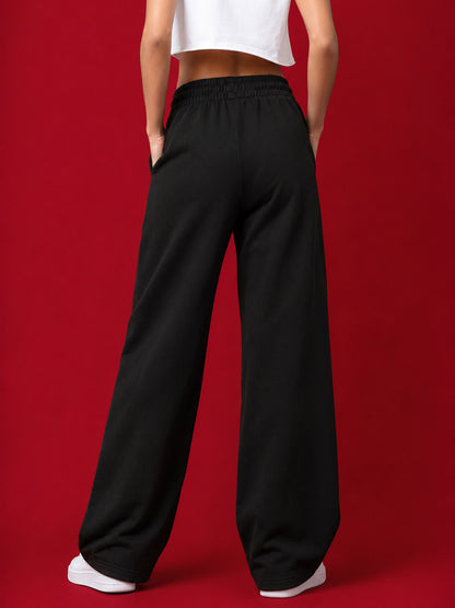 Leotude Women's Black Skull Premium Trackpants