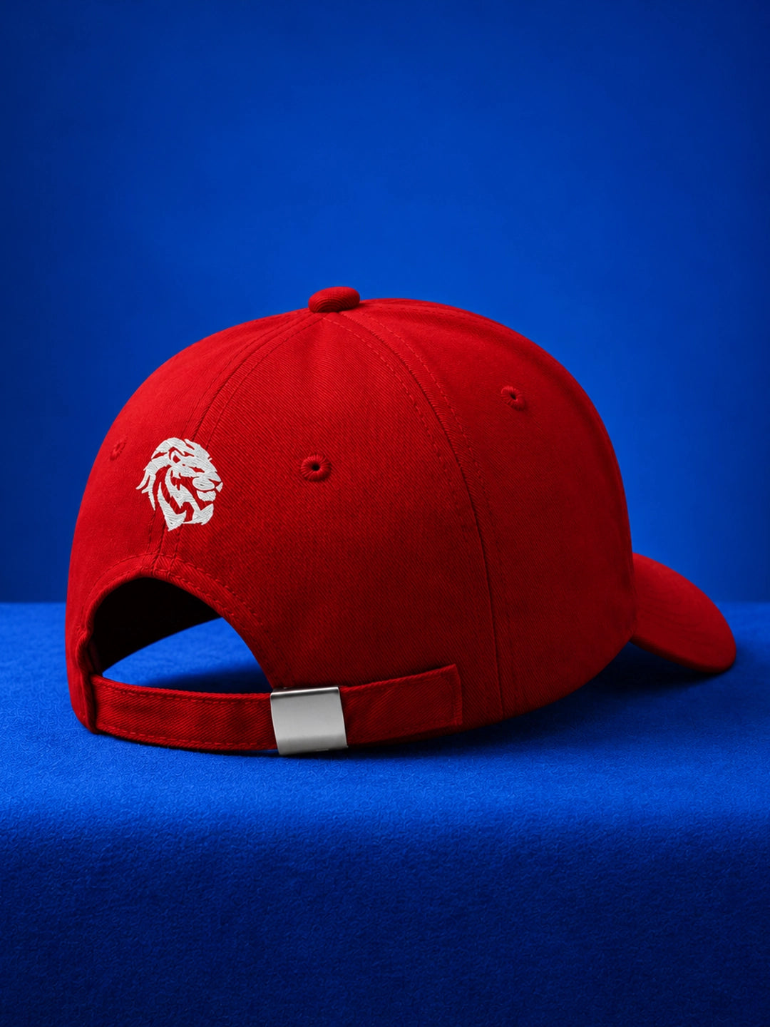 Leotude "Just Roar" Red Embroidered Cap — Unisex Cotton Baseball Cap
