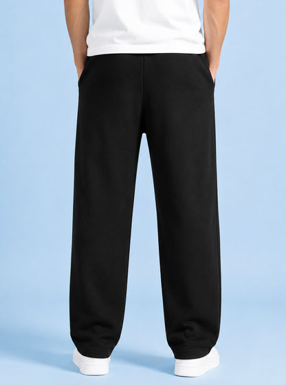 Leotude Men's Black Shockwave Premium Trackpants