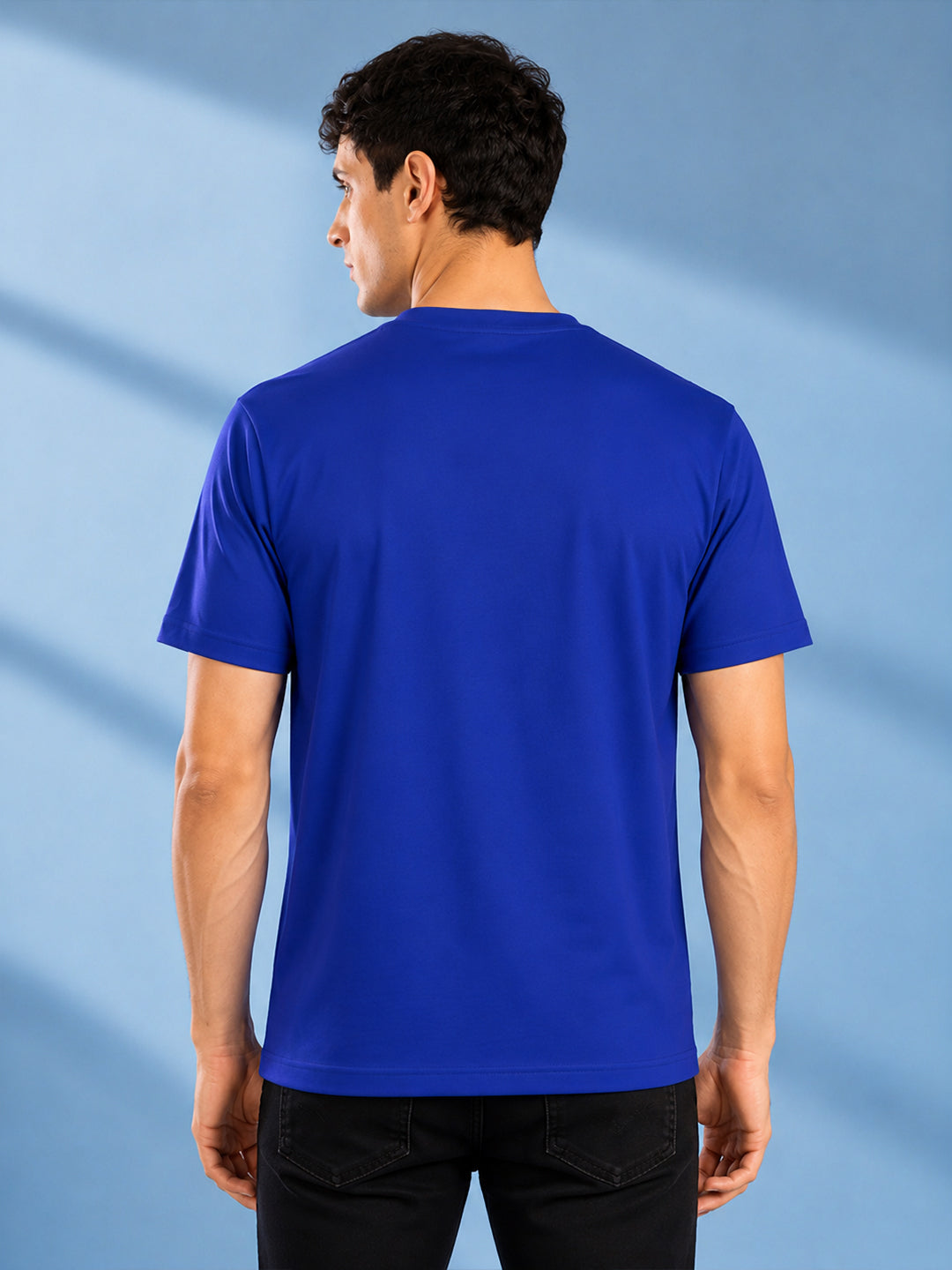 Leotude Blue You Can Printed Regular Fit Tshirt for Men