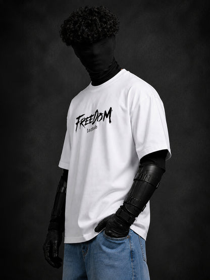 Leotude Men's White Freedom Premium T-Shirt