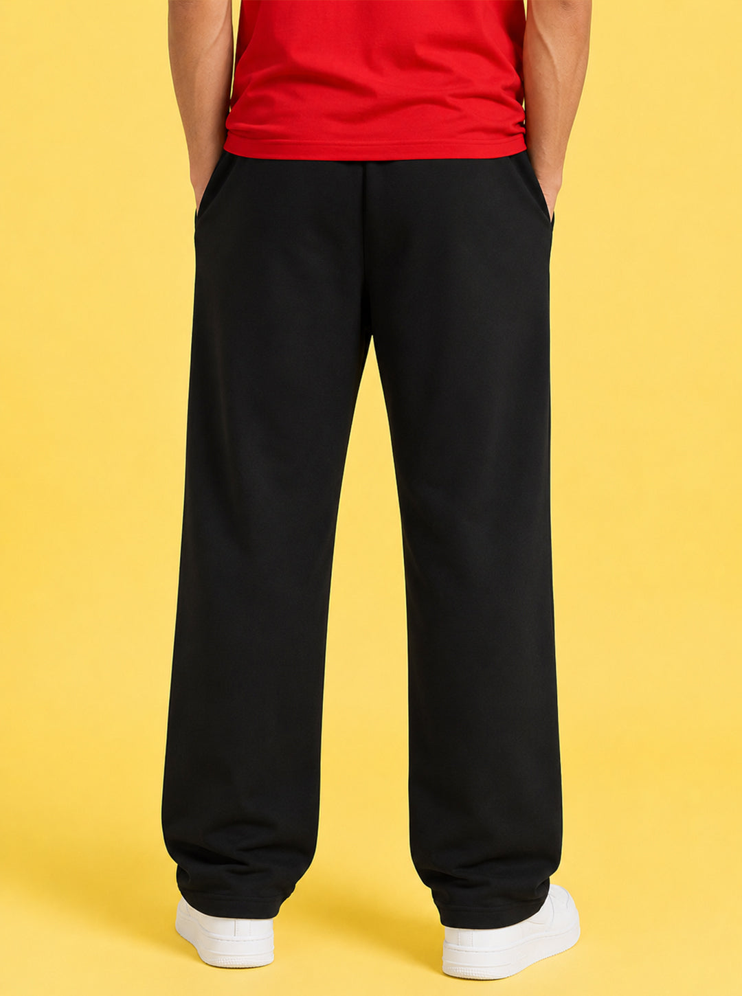 Leotude Men's Black Skull Rose Premium Trackpants