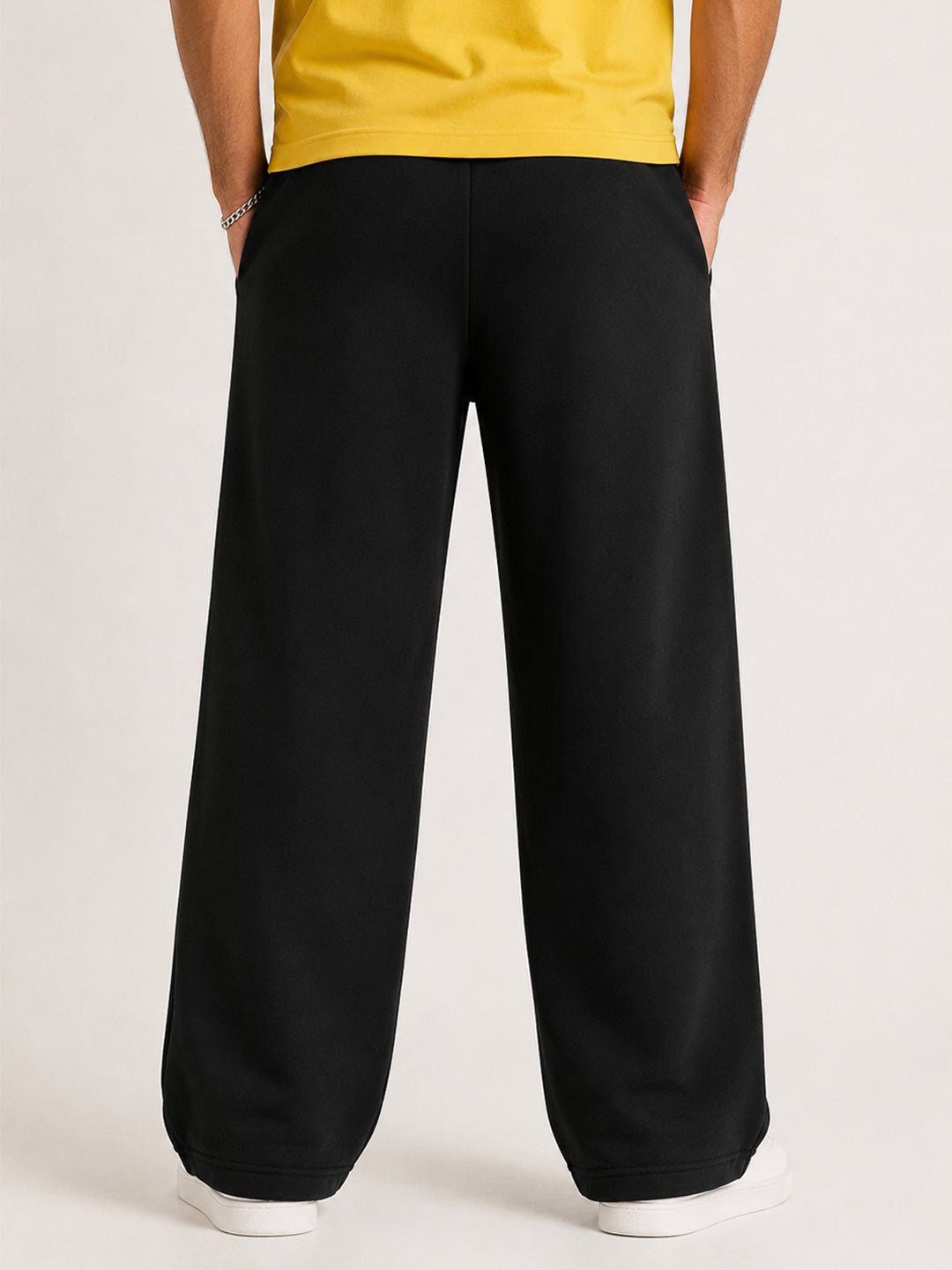 Leotude Men's Black Sunflower Premium Trackpants