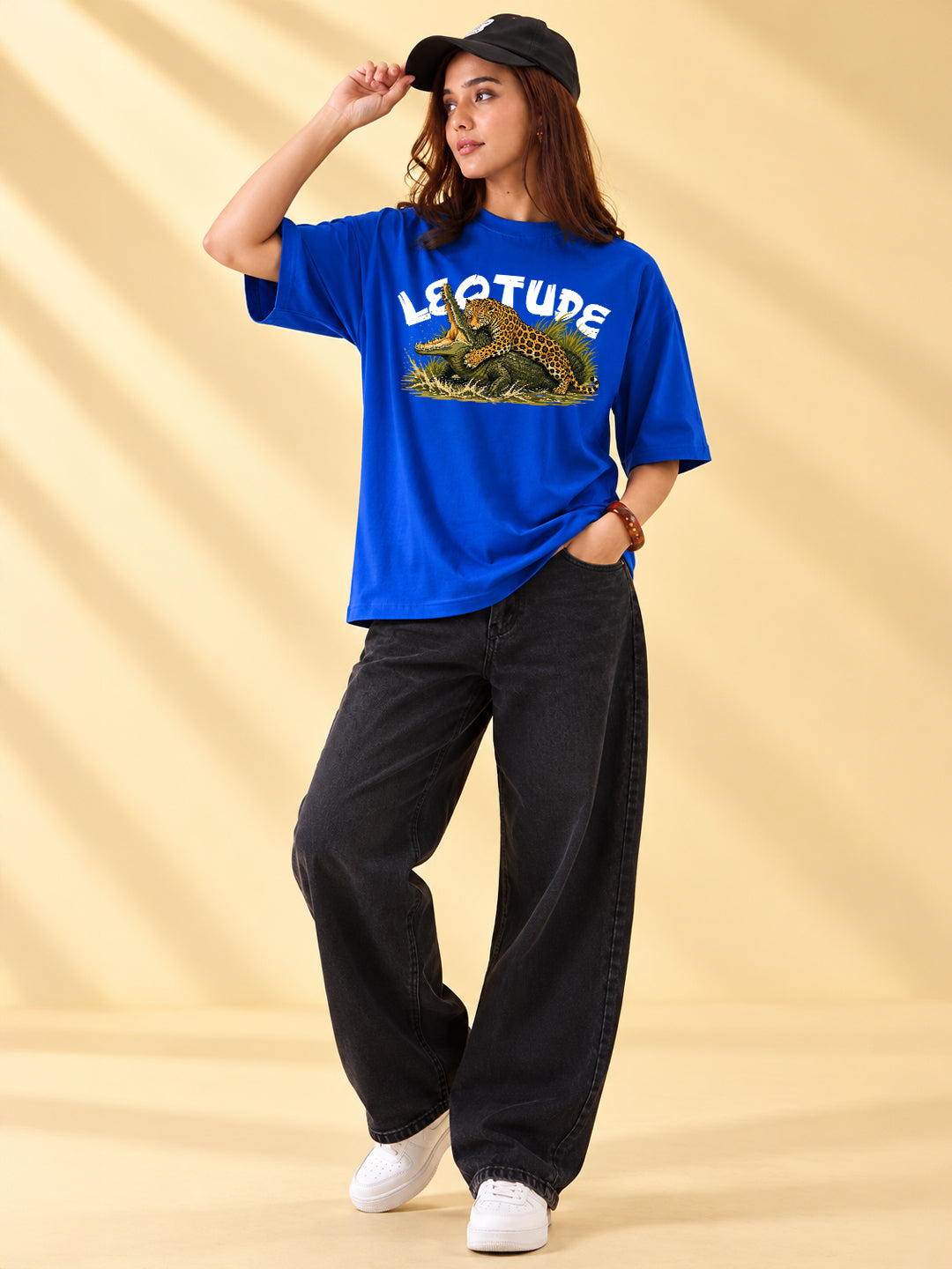 Leotude Women's Blue Leopard Elite T-Shirt