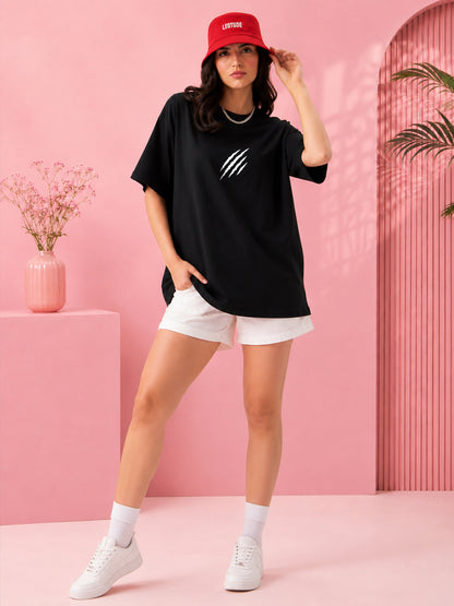 Leotude Women's Black Claw Mark Premium T-Shirt