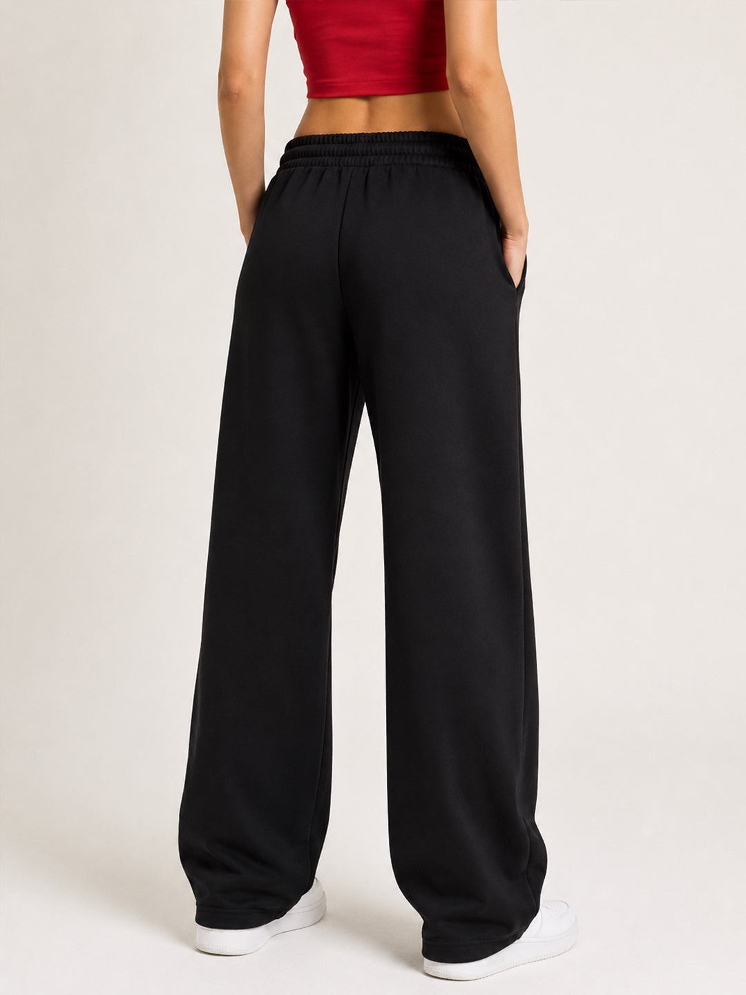 Leotude Women's Black Skull Rose Premium Trackpants