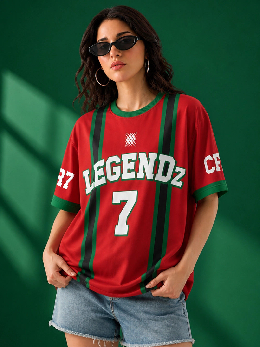 Leotude Women's Red Legendz Printed T-Shirt