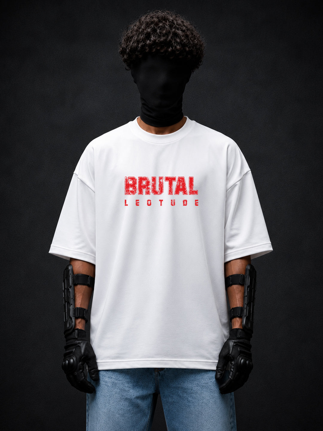 Leotude Men's White Brutal Premium T-Shirt