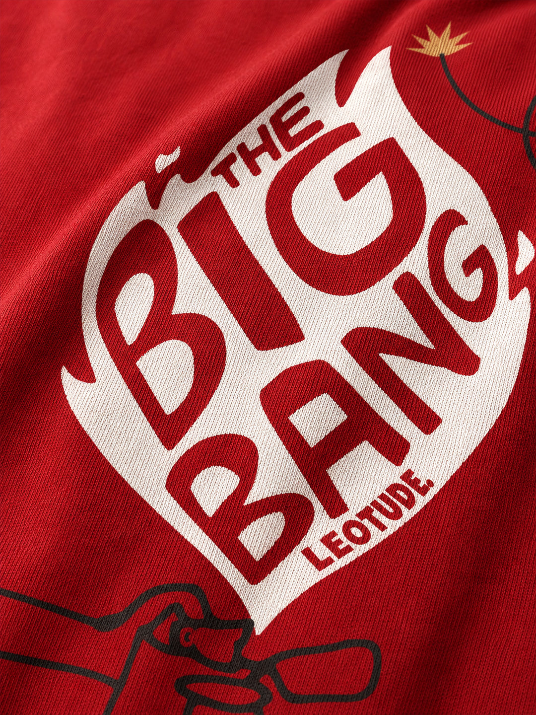 Leotude Men "The Big Bang" Red Oversized T-Shirt